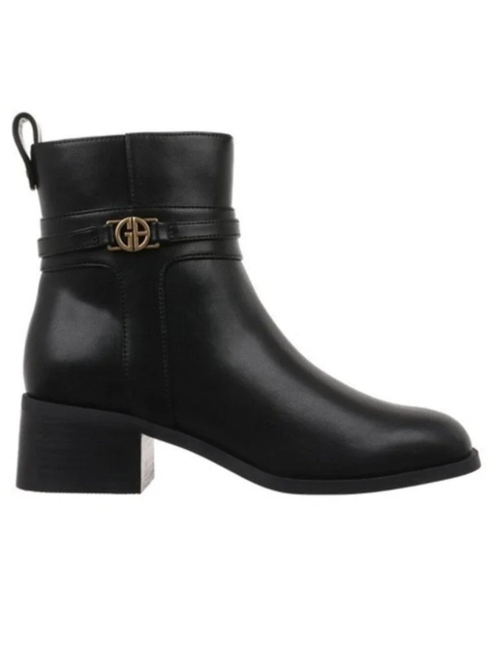 Giani Bernini Mansonn Round Toe Block Heel Booties Black 9.5 M NWT